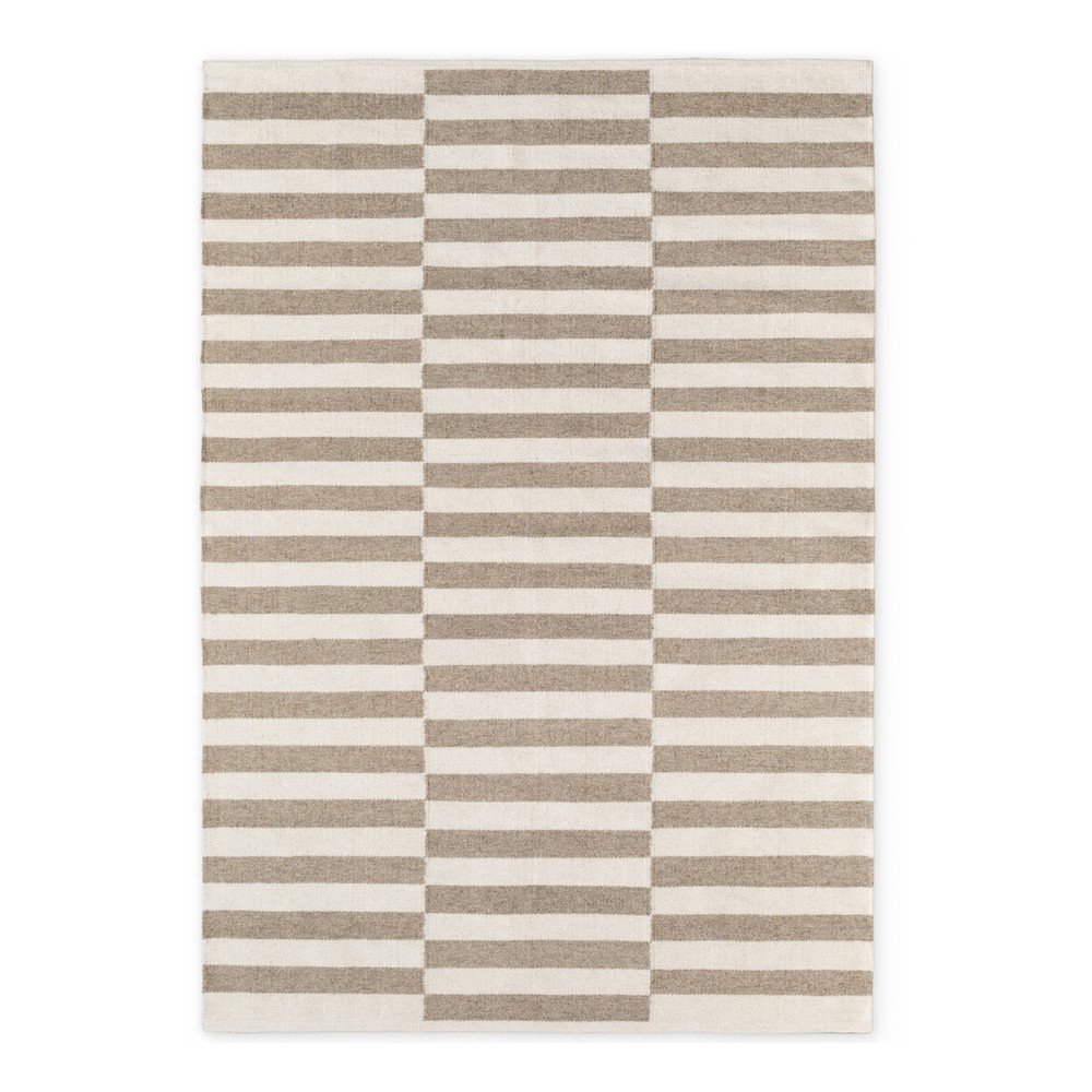 Fehér-szürke kétoldalas-kézi szövésű gyapjú szőnyeg 120x180 cm Vika – Hanse Home