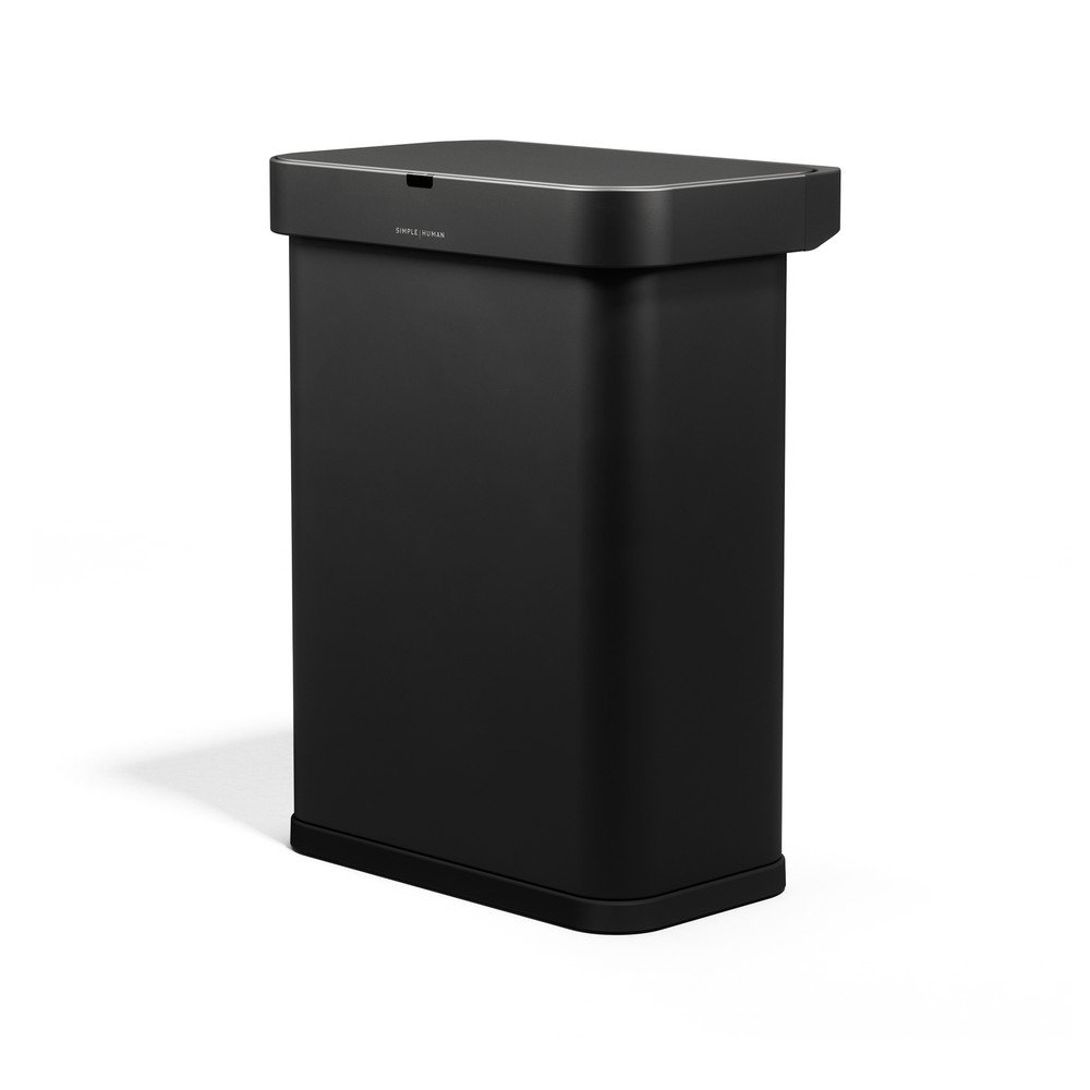 Fekete acél érintésmentes szemetes 58 l Sensor – simplehuman