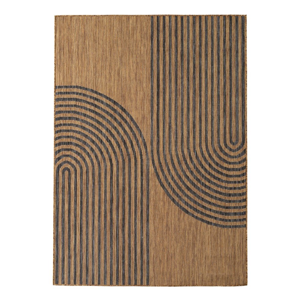 Fekete-barna kültéri-beltéri szőnyeg 140x200 cm Mira 1453 – Ayyildiz Carpets