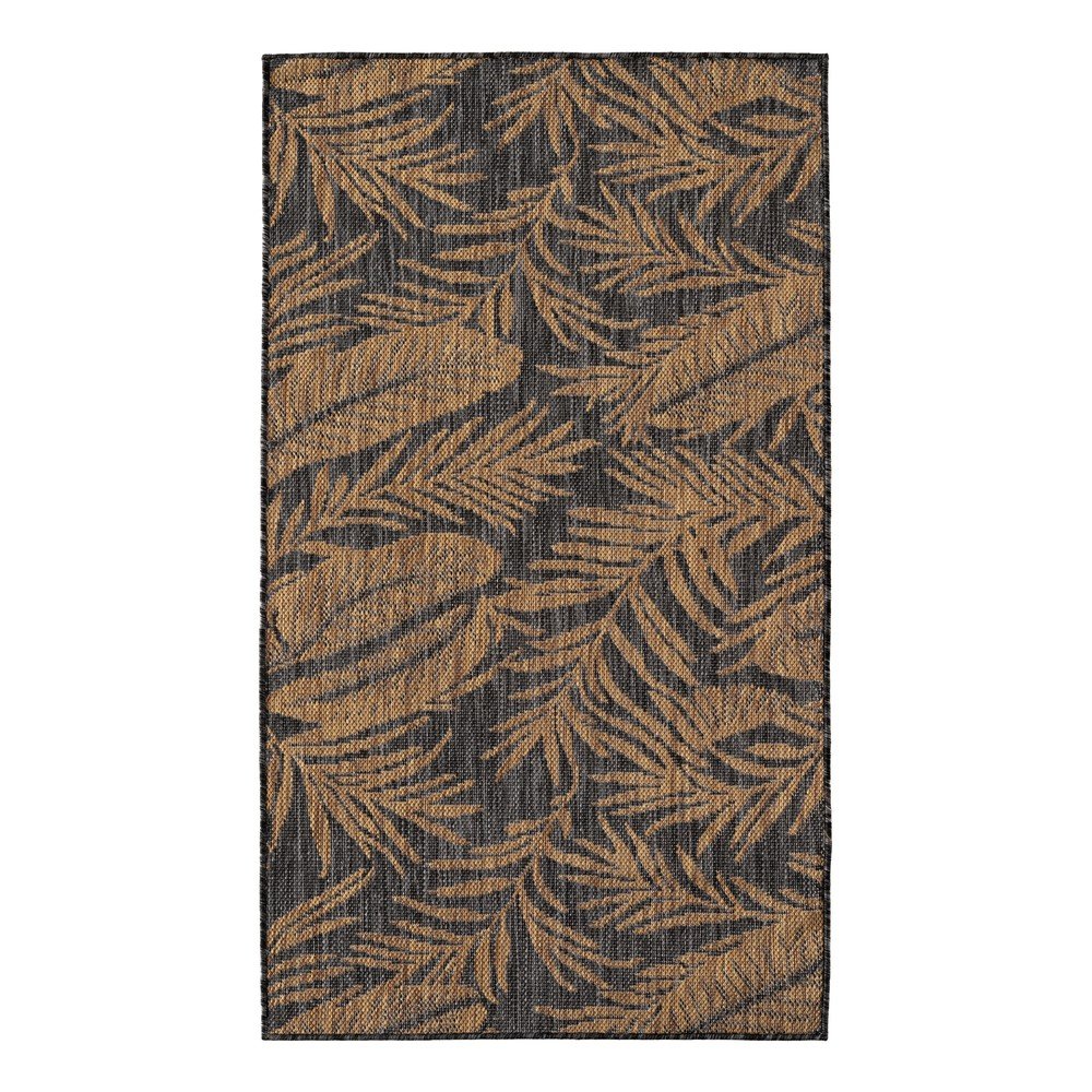 Fekete-barna kültéri-beltéri szőnyeg 60x100 cm Mira 1451 – Ayyildiz Carpets