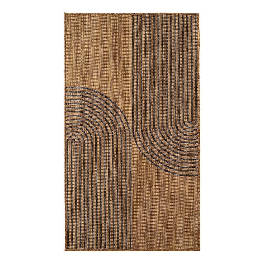 Fekete-barna kültéri-beltéri szőnyeg 80x150 cm Mira 1453 – Ayyildiz Carpets