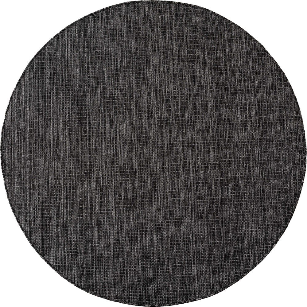 Fekete kerek kültéri-beltéri szőnyeg ø 160 cm Mira 1450 – Ayyildiz Carpets