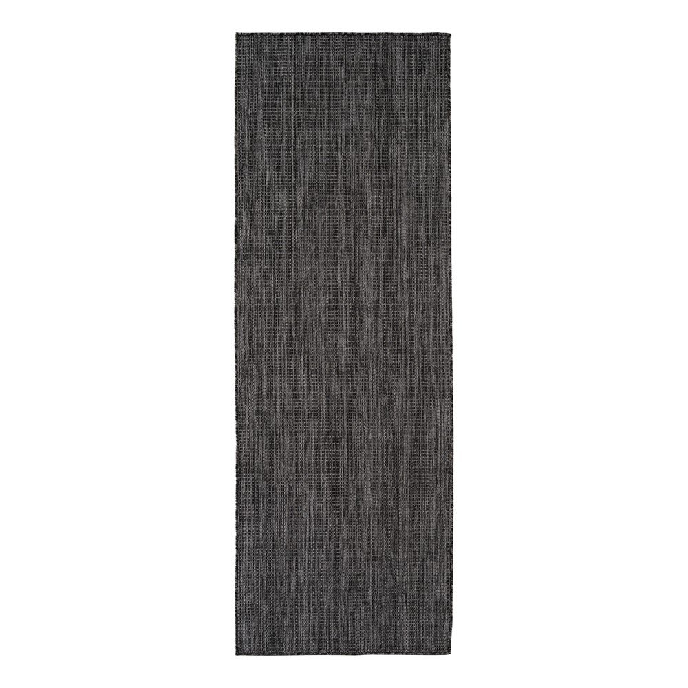Fekete kültéri-beltéri futószőnyeg 80x250 cm Mira 1450 – Ayyildiz Carpets
