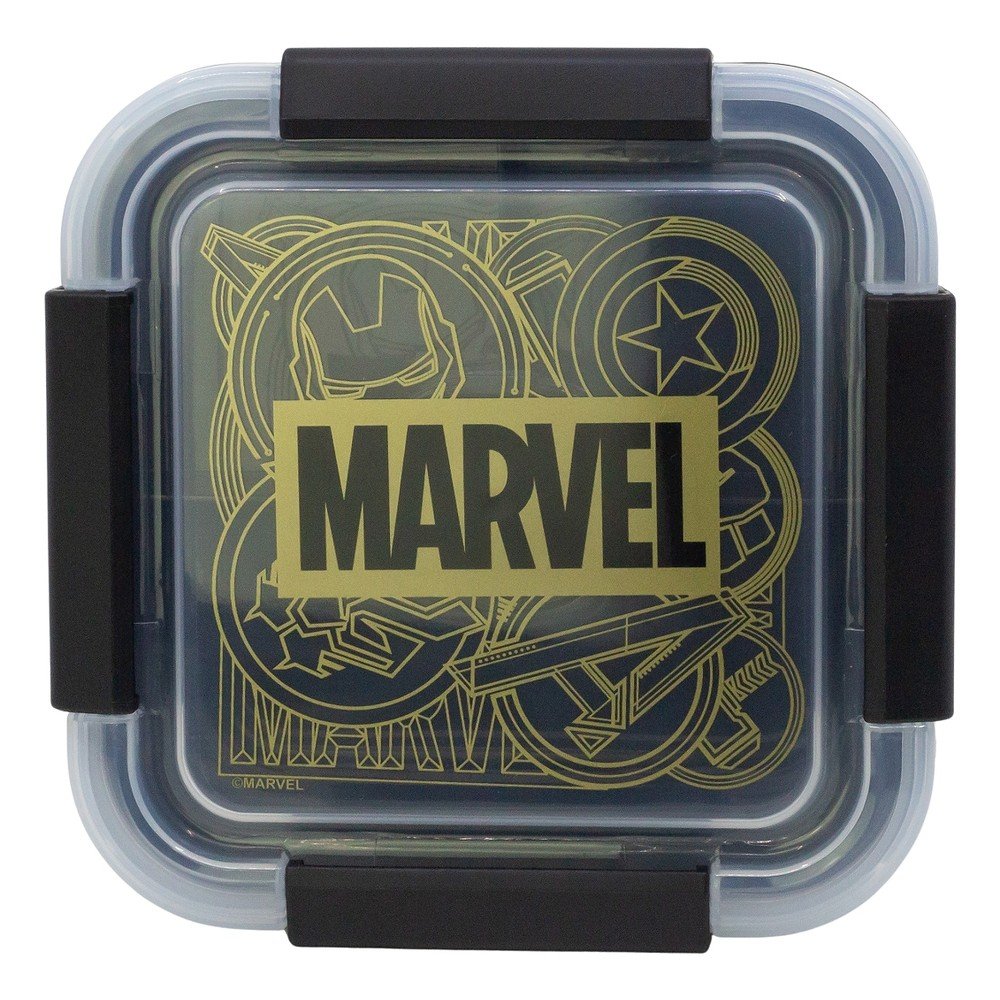 Fekete műanyag gyerek uzsonnás doboz Marvel – STOR