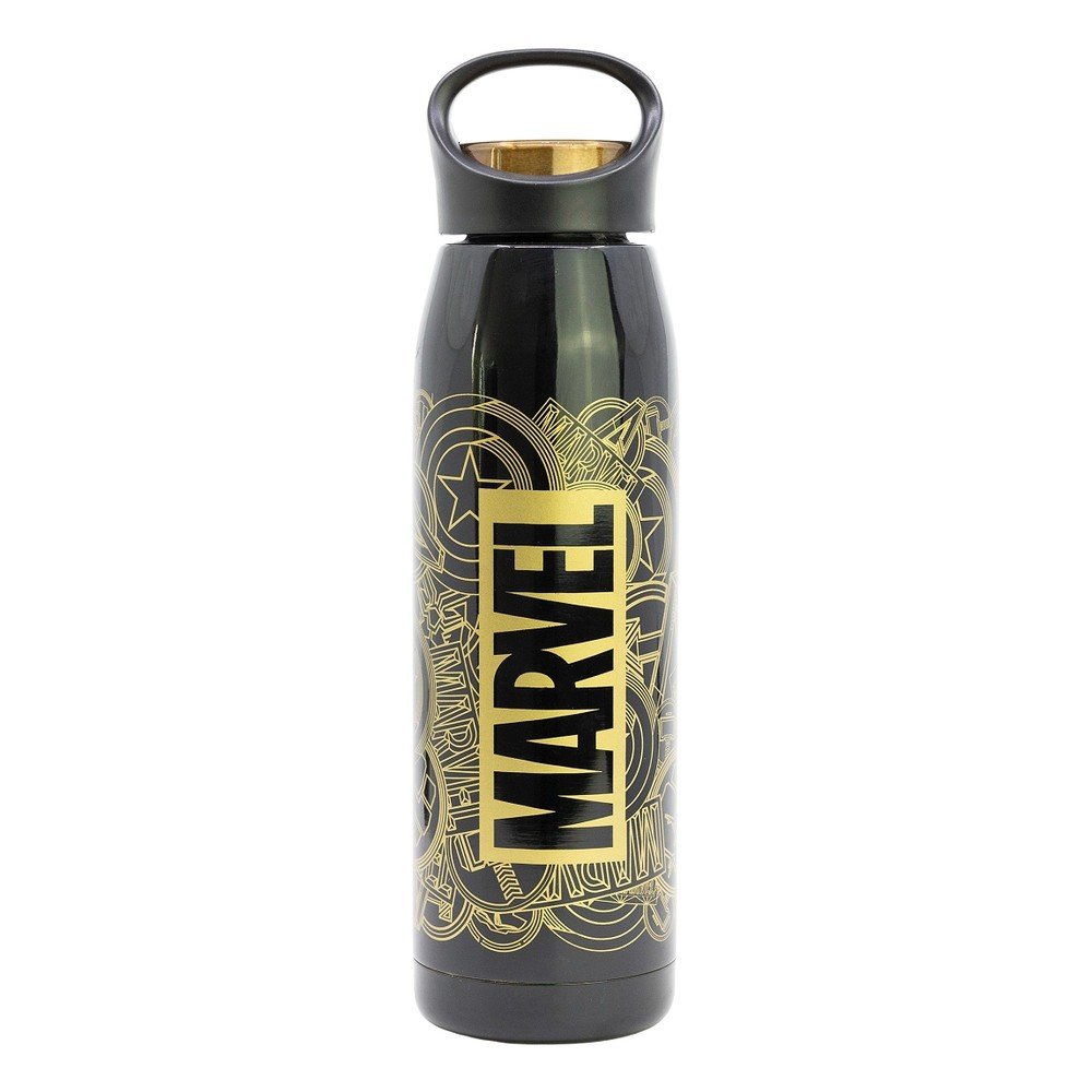 Fekete rozsdamentes acél gyerek termosz 665 ml Marvel – STOR