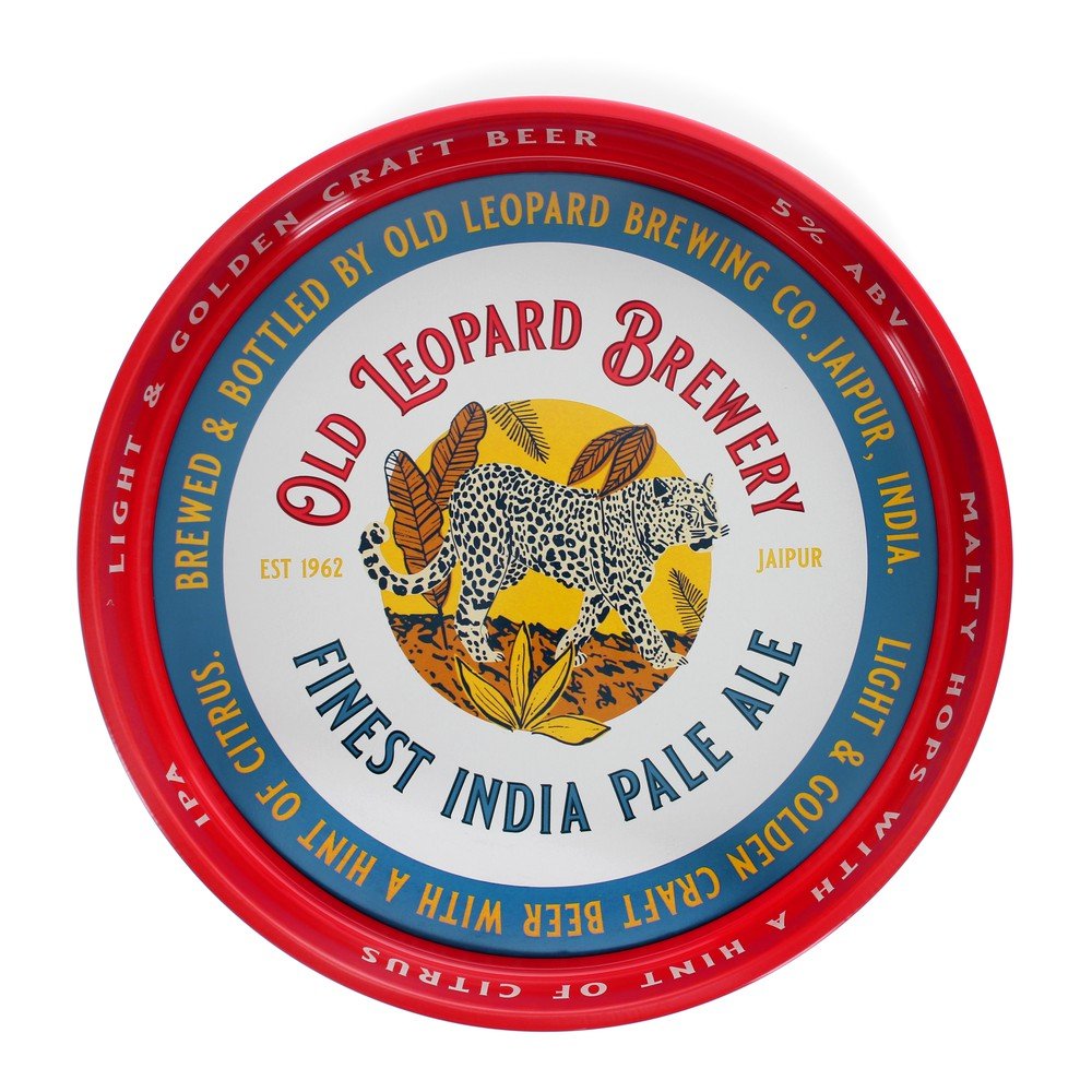 Fém tálca ø 33 cm Old Leopard Brewery – Rex London