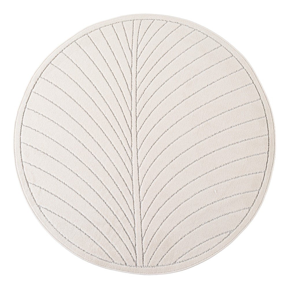 Krémszínű kerek kültéri-beltéri szőnyeg ø 80 cm Nova 1204 – Ayyildiz Carpets