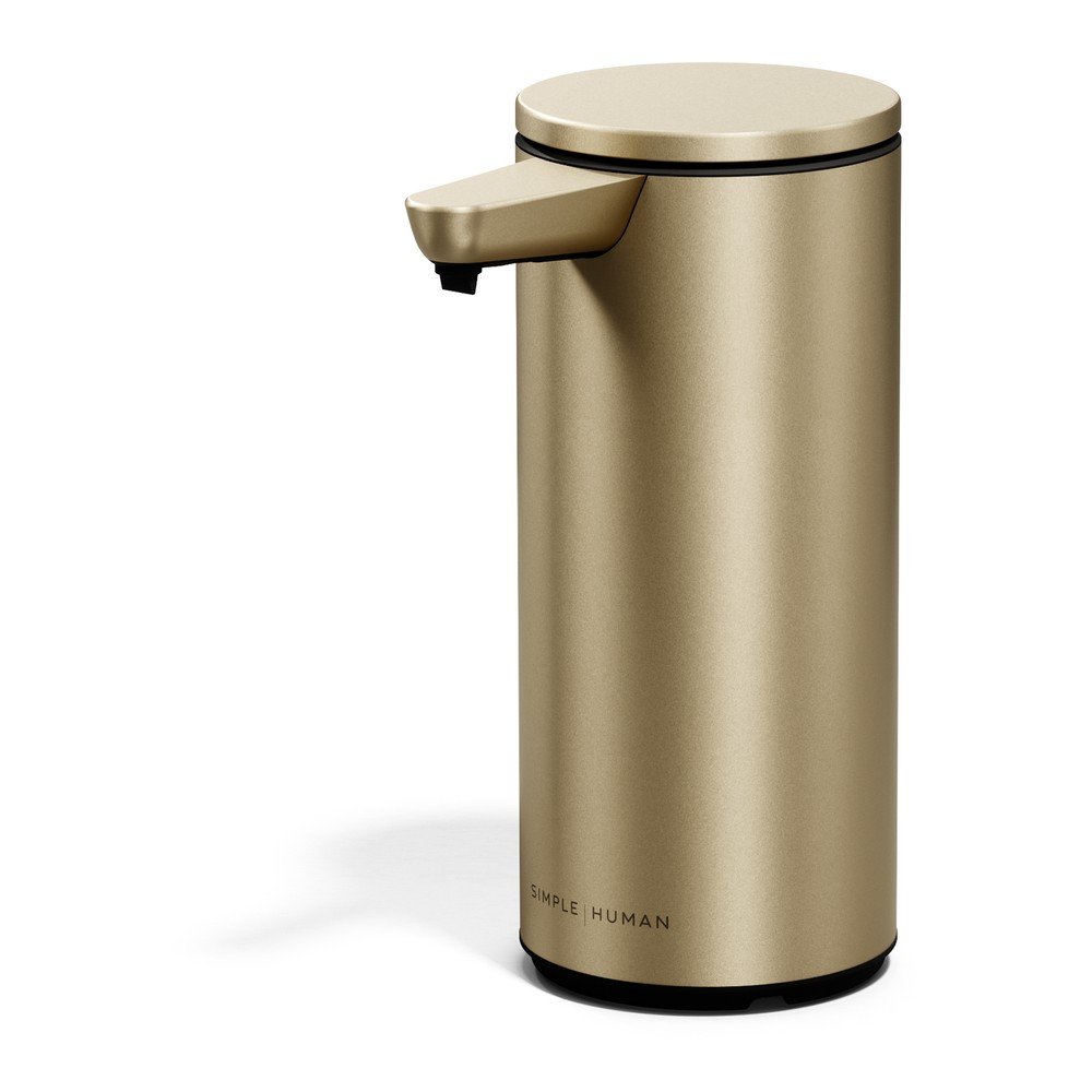 Matt aranyszínű automata acél szappanadagoló 266 ml – simplehuman
