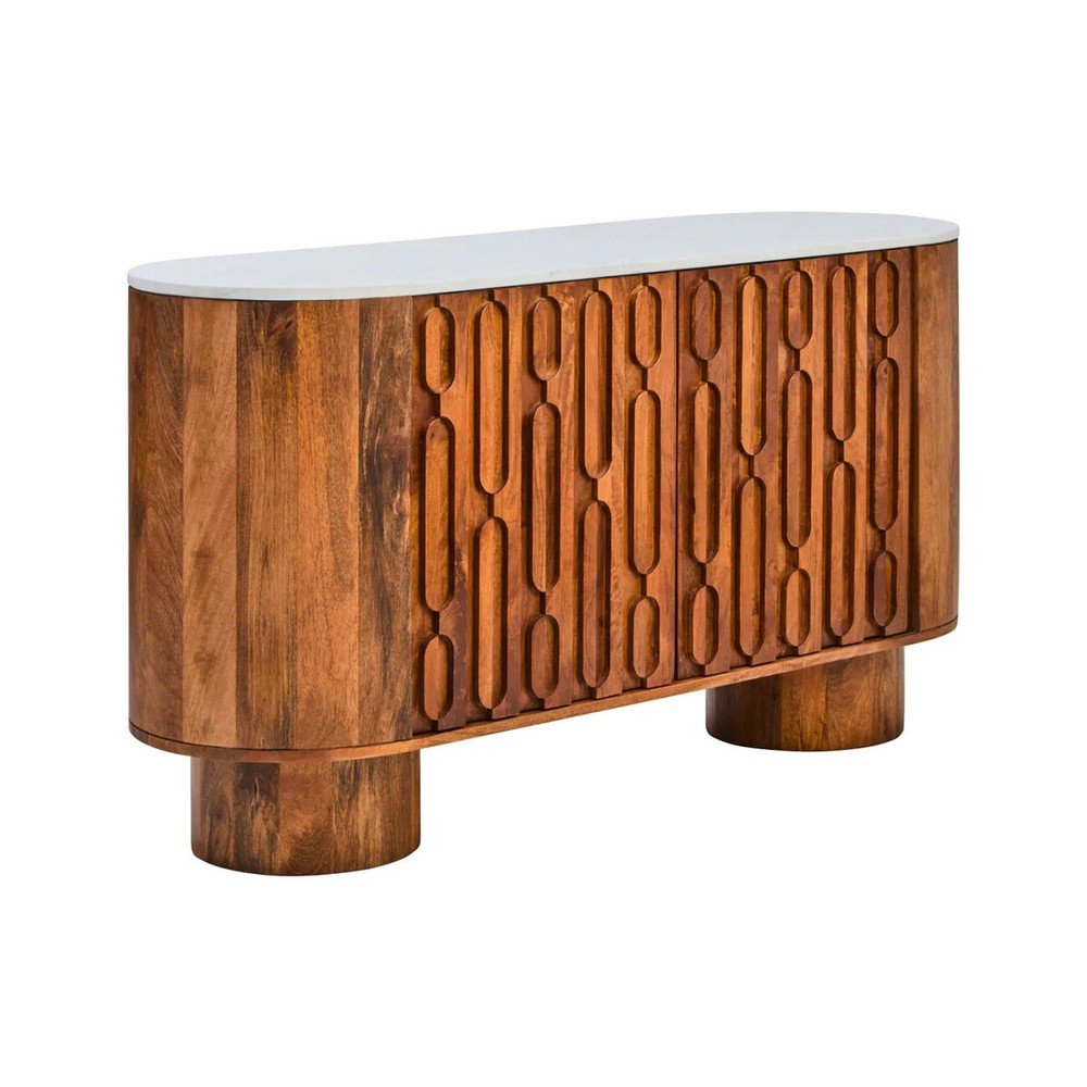 Natúr színű mangófa komód 140x75x45 cm Torcino – Premier Housewares
