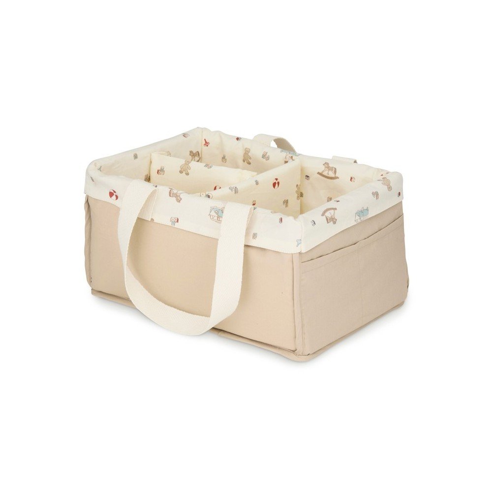Natúr színű textil játéktároló kosár 34x23x17 cm Vintage Toys – Cam Cam Copenhagen