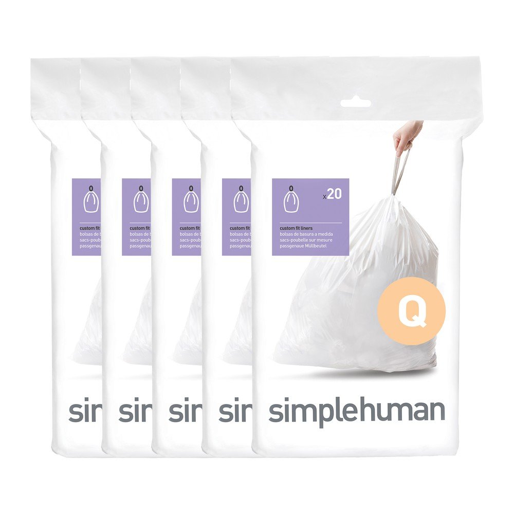 Összehúzható szemeteszsák készlet 100 db-os 65 l Q – simplehuman