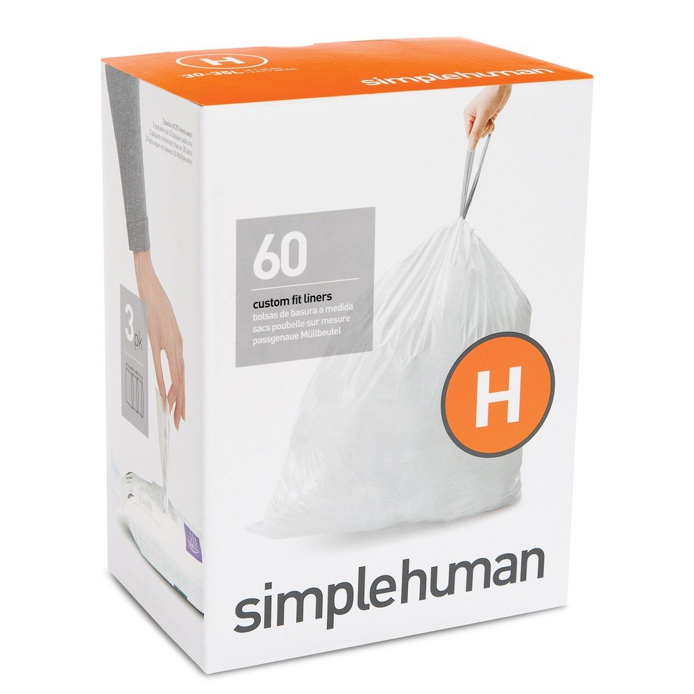 Összehúzható szemeteszsák készlet 60 db-os 35 l H – simplehuman