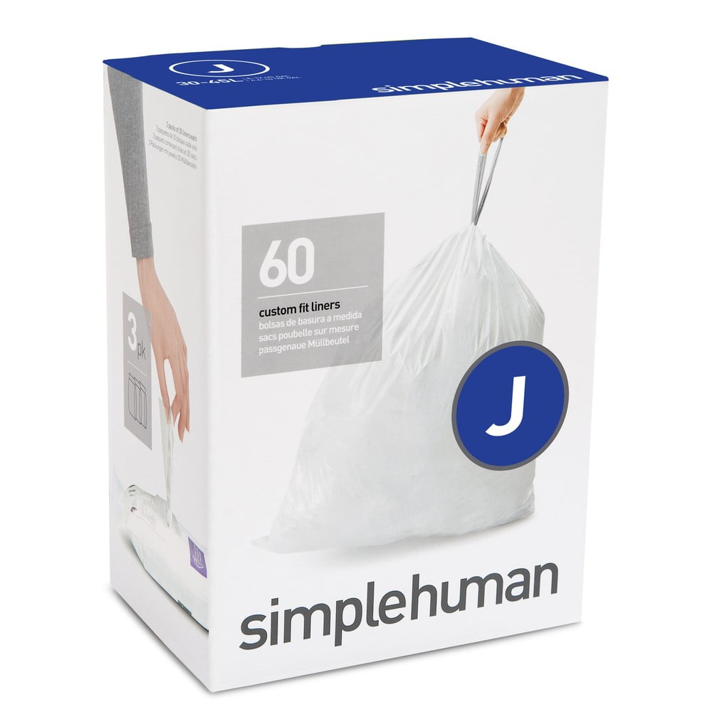 Összehúzható szemeteszsák készlet 60 db-os 45 l J – simplehuman