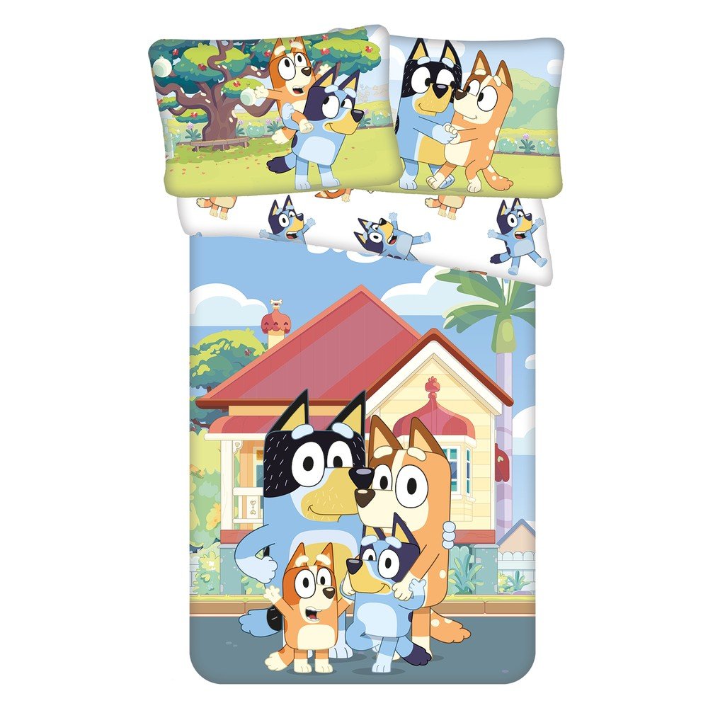 Pamut gyerek ágyneműhuzat babaágyhoz 100x135 cm Bluey – Jerry Fabrics
