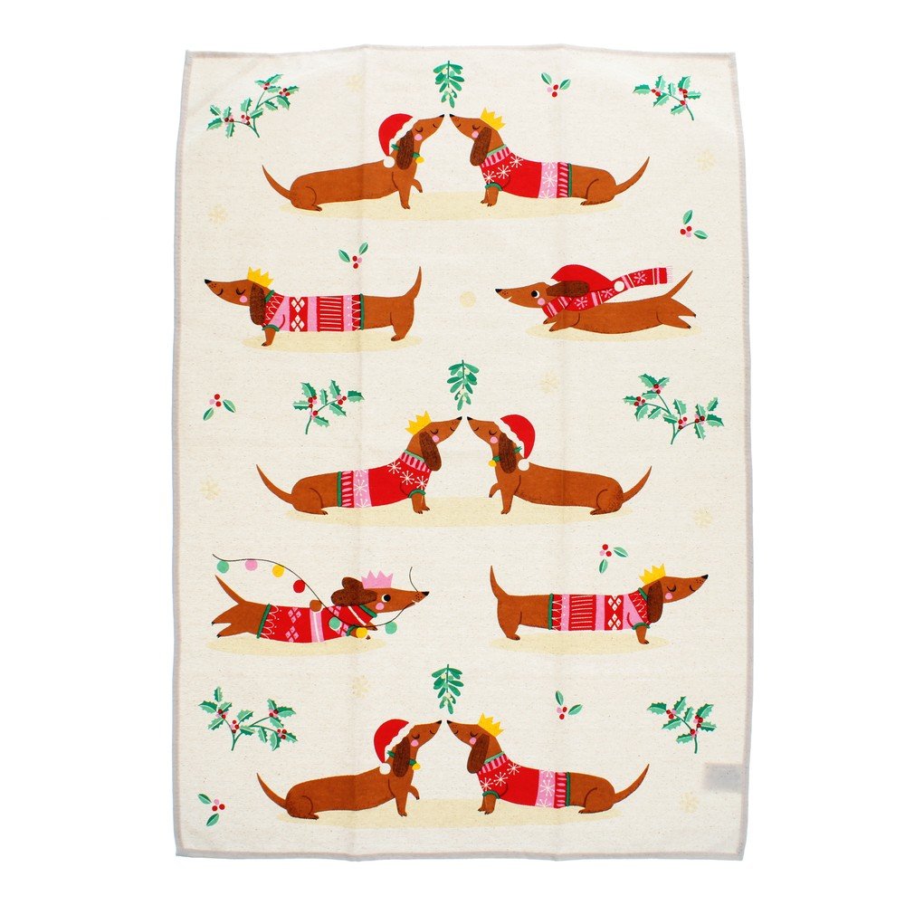 Pamut konyharuha 70x50 cm Festive Sausage Dog – Rex London