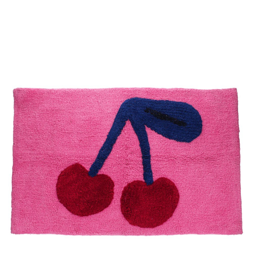 Rózsaszín textil fürdőszobai kilépő 83x52