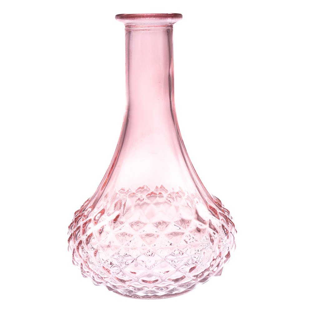 Rózsaszín üveg váza (magasság 21 cm) – Dakls
