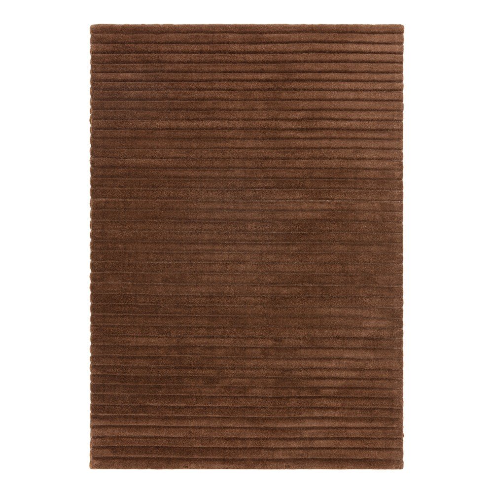 Sötétbarna kézi szövésű gyapjú szőnyeg 160x230 cm – Asiatic Carpets