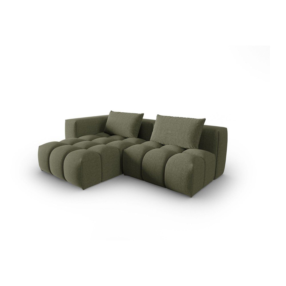 Sötétzöld sarokkanapé (bal oldali-heverő résszel) Verona – Cosmopolitan Design
