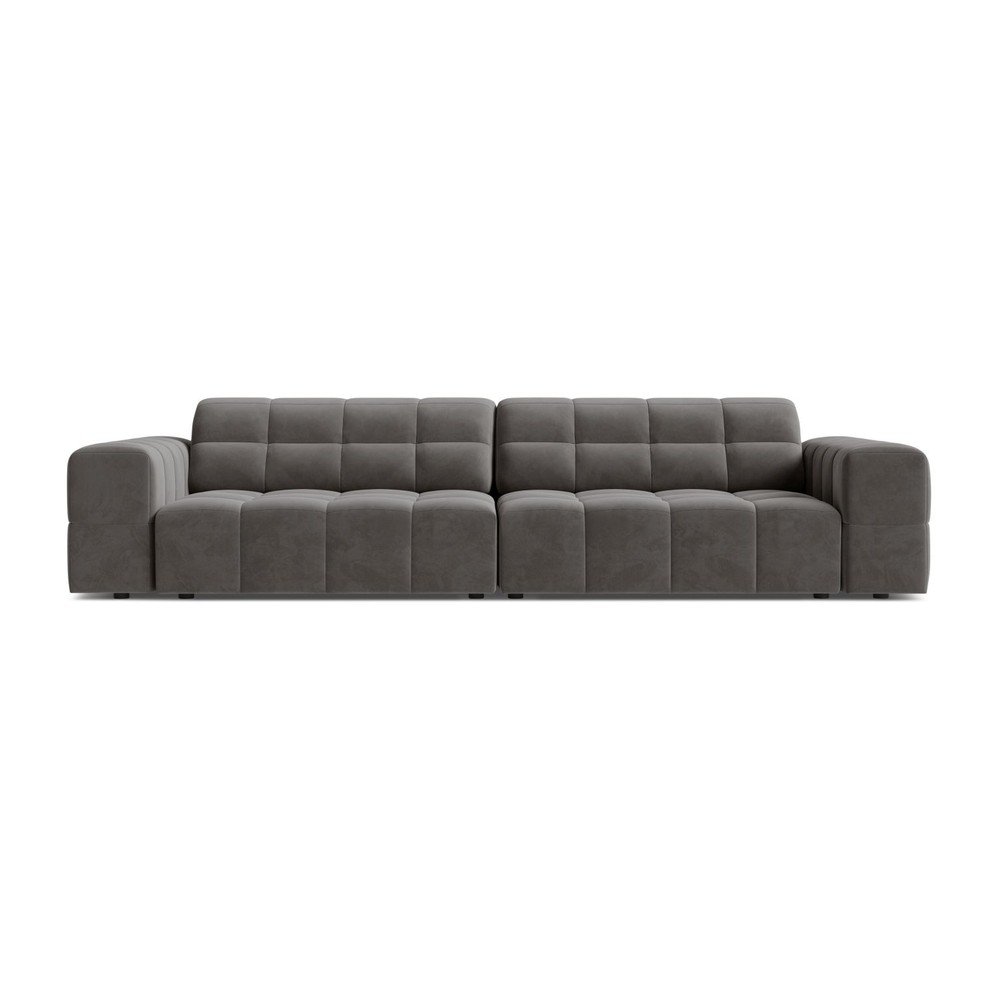 Szürke bársony kanapé 252 cm Chicago – Cosmopolitan Design