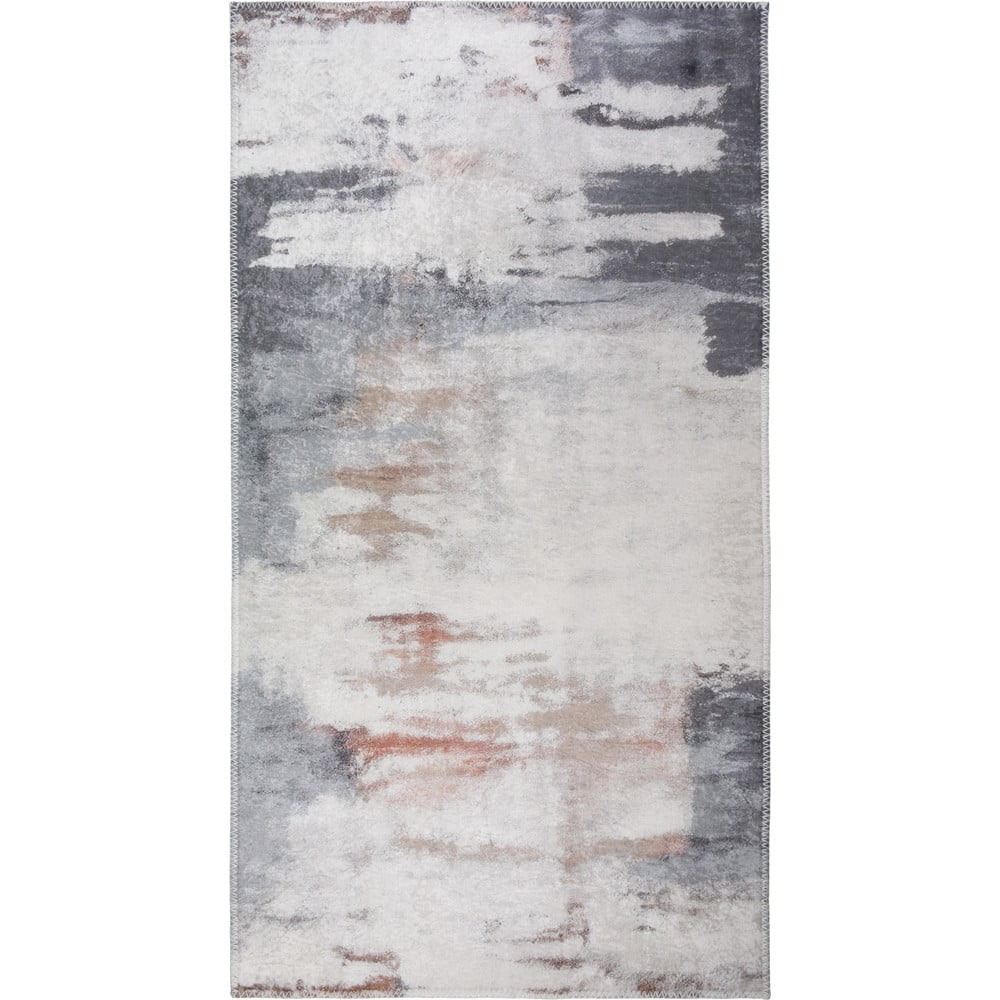 Szürke-elefántcsont színű mosható futószőnyeg 80x200 cm Abstract Colors – Vitaus