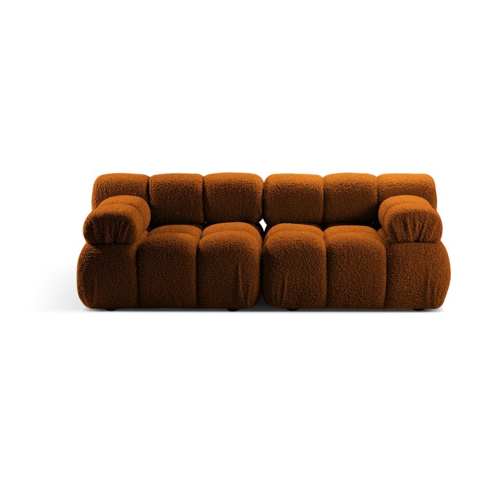 Terrakotta színű buklé moduláris kanapé 188 cm Bellis – Micadoni