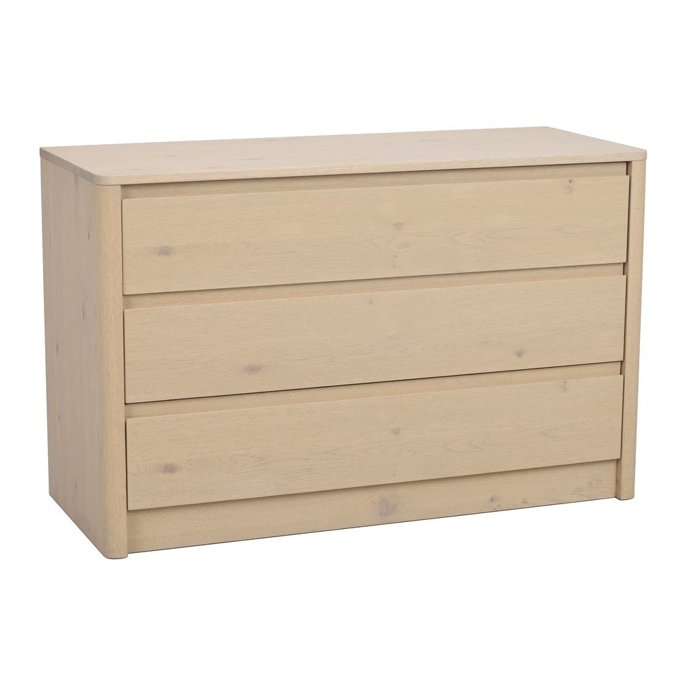 Világos natúr színű komód tölgyfa dekorral 110x70x45 cm Melstone – Rowico