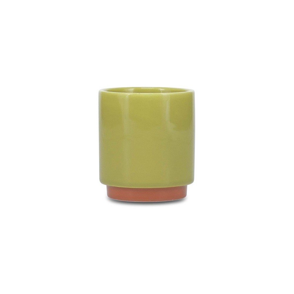 Zöld-narancssárga kőedény csésze 130 ml Duo – ONA