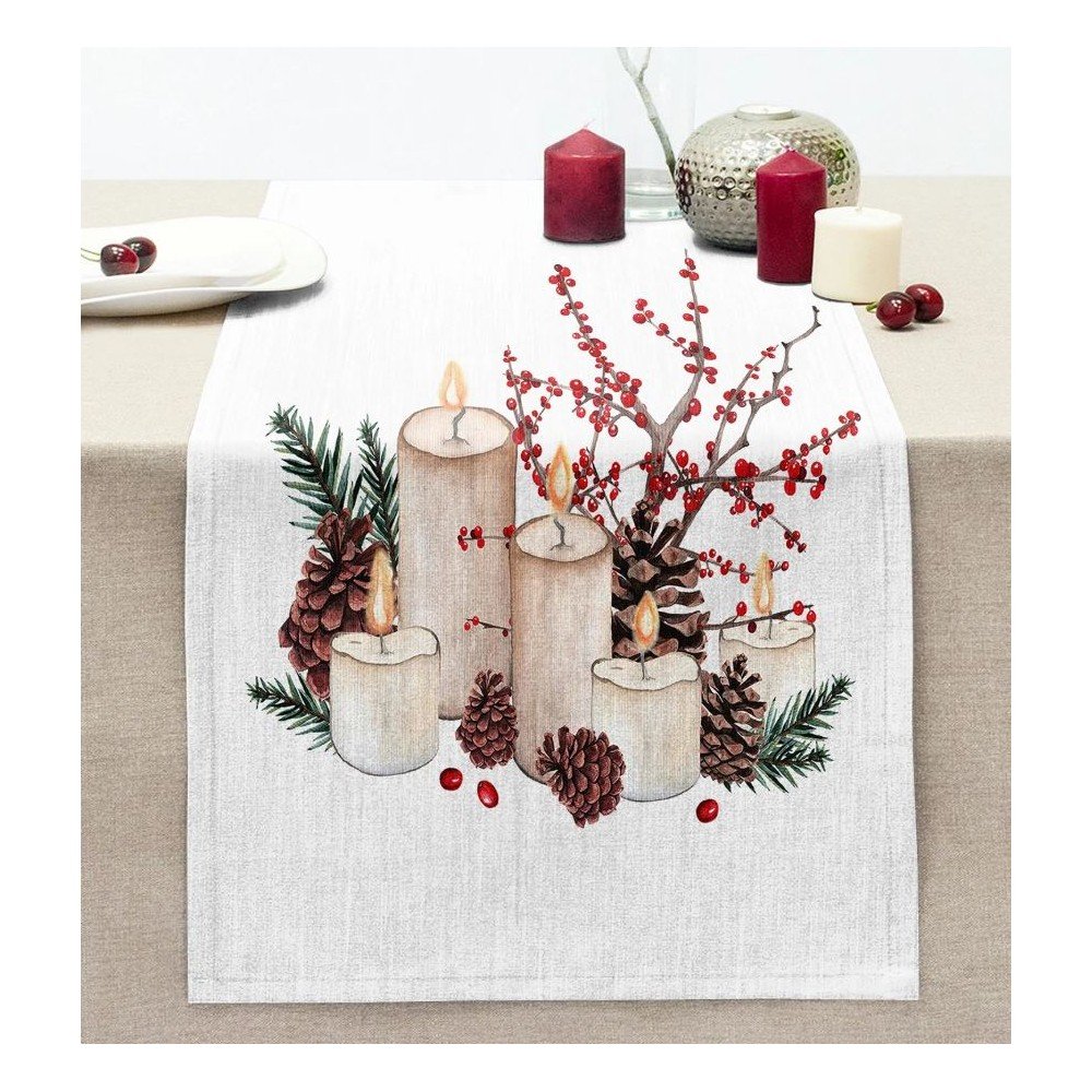 Asztali futó karácsonyi mintával 45x140 cm Merry Christmas – Mila Home