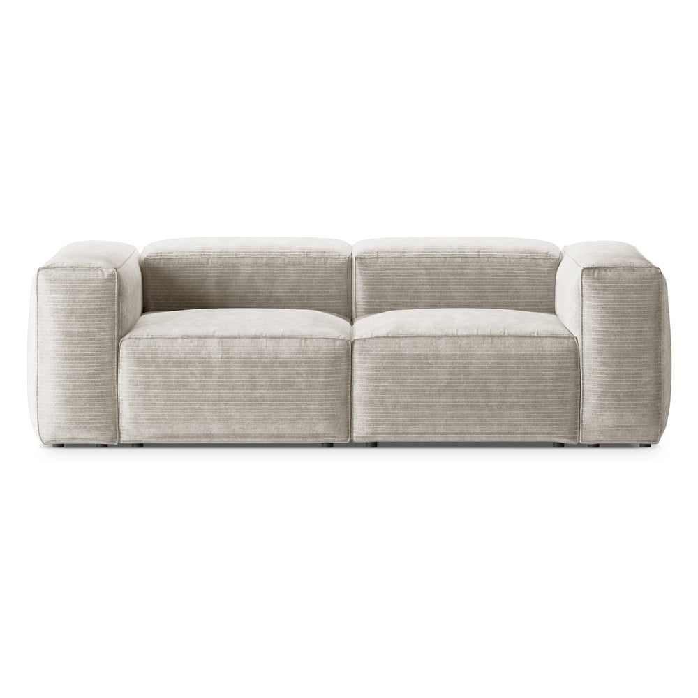 Bézs kordbársony kanapé 224 cm Bergamo – Cosmopolitan Design
