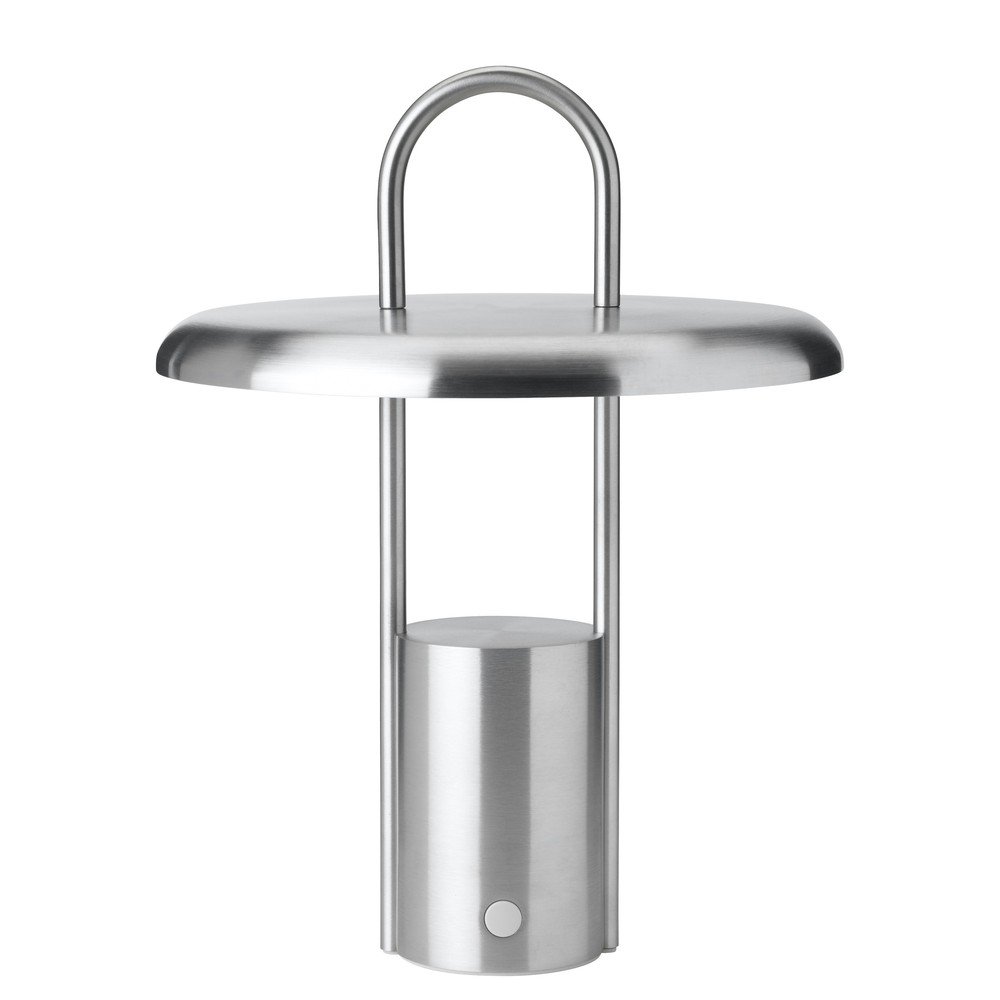 Ezüstszínű műanyag LED dimmelhető asztali lámpa (magasság 25 cm) Pier – Stelton