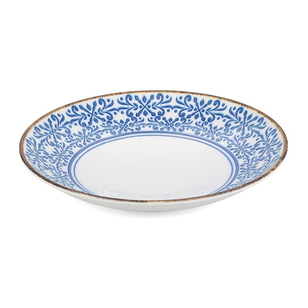Fehér-kék porcelán tál ø 25