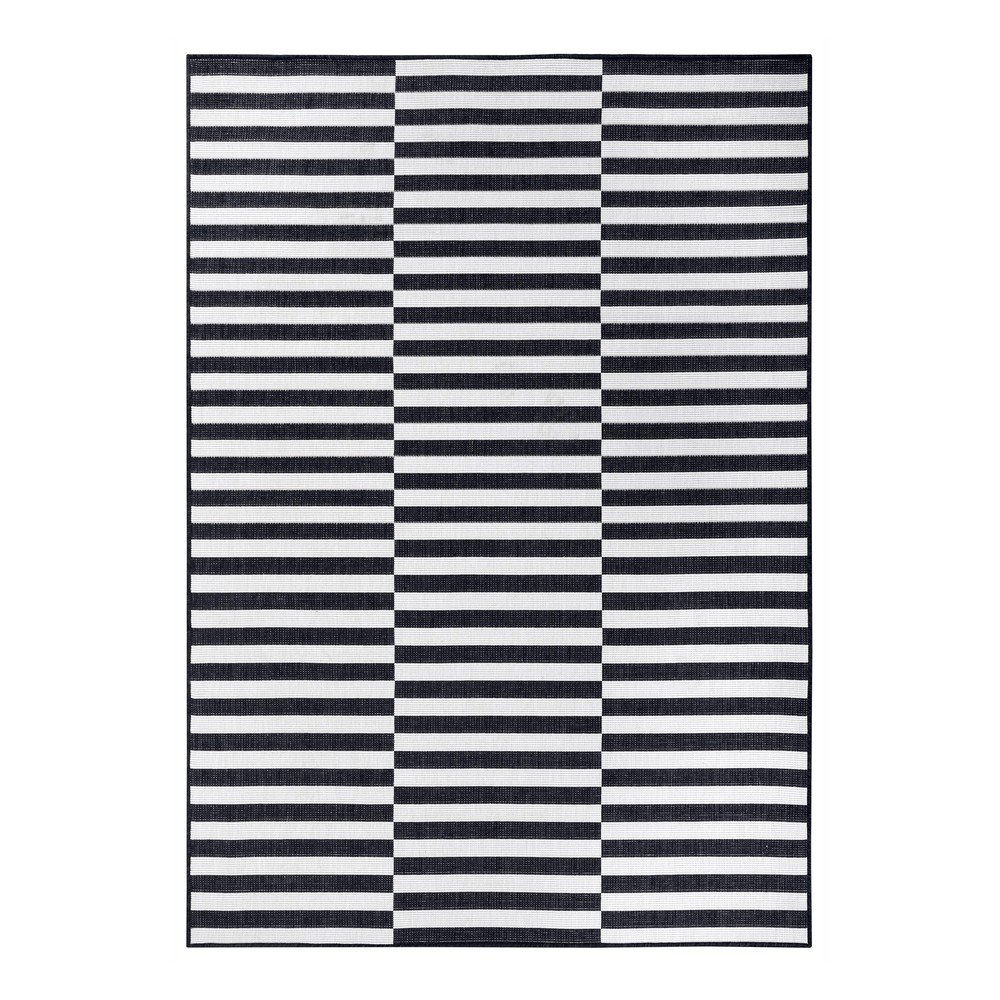 Fekete-fehér kültéri-beltéri szőnyeg 200x290 cm Viela – Hanse Home