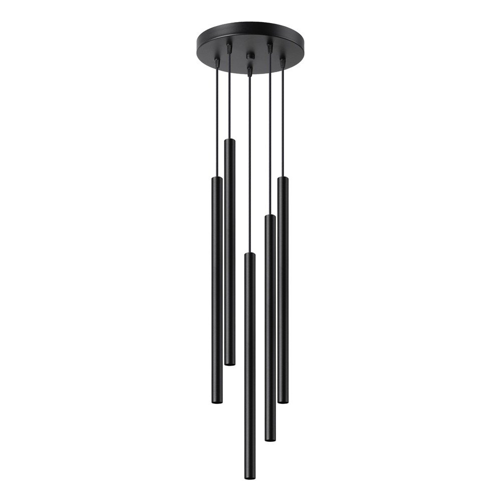 Fekete fém függőlámpa ø 25 cm Fideus – Sollux