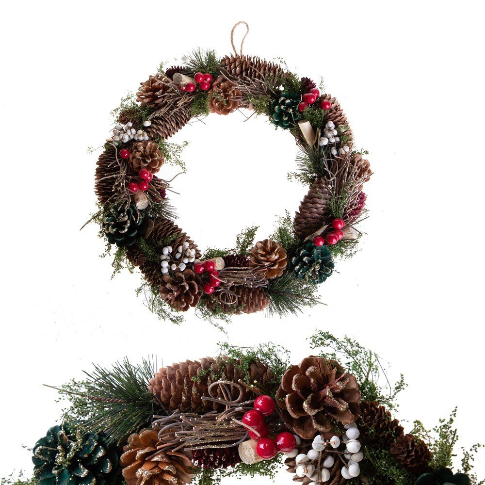 Karácsonyi koszorú ø 36 cm Berry & Pine – Brandani