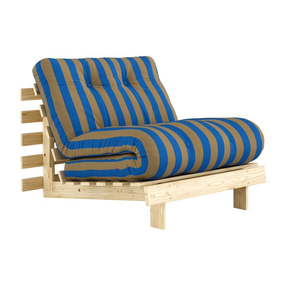 Kék-barna futon-fa fotel Roots – Karup