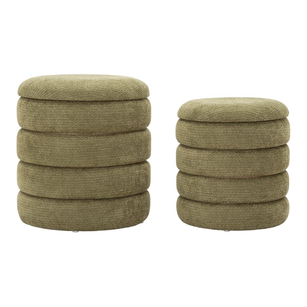 Khaki puff szett 2 db-os Nordic Style – Mauro Ferretti