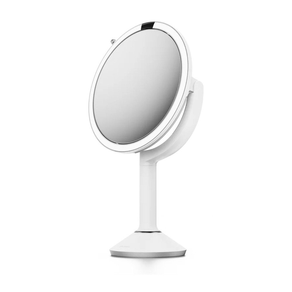 Kozmetikai tükör világítással-nagyítós (ötszörös nagyítás-tízszeres nagyítás) ø 20 cm Trio – simplehuman