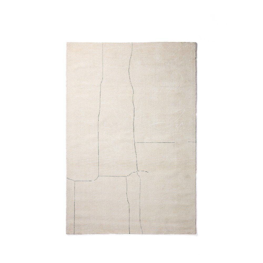 Krémszínű kézi szövésű pamutkeverék szőnyeg 230x160 cm Lisdan – Kave Home