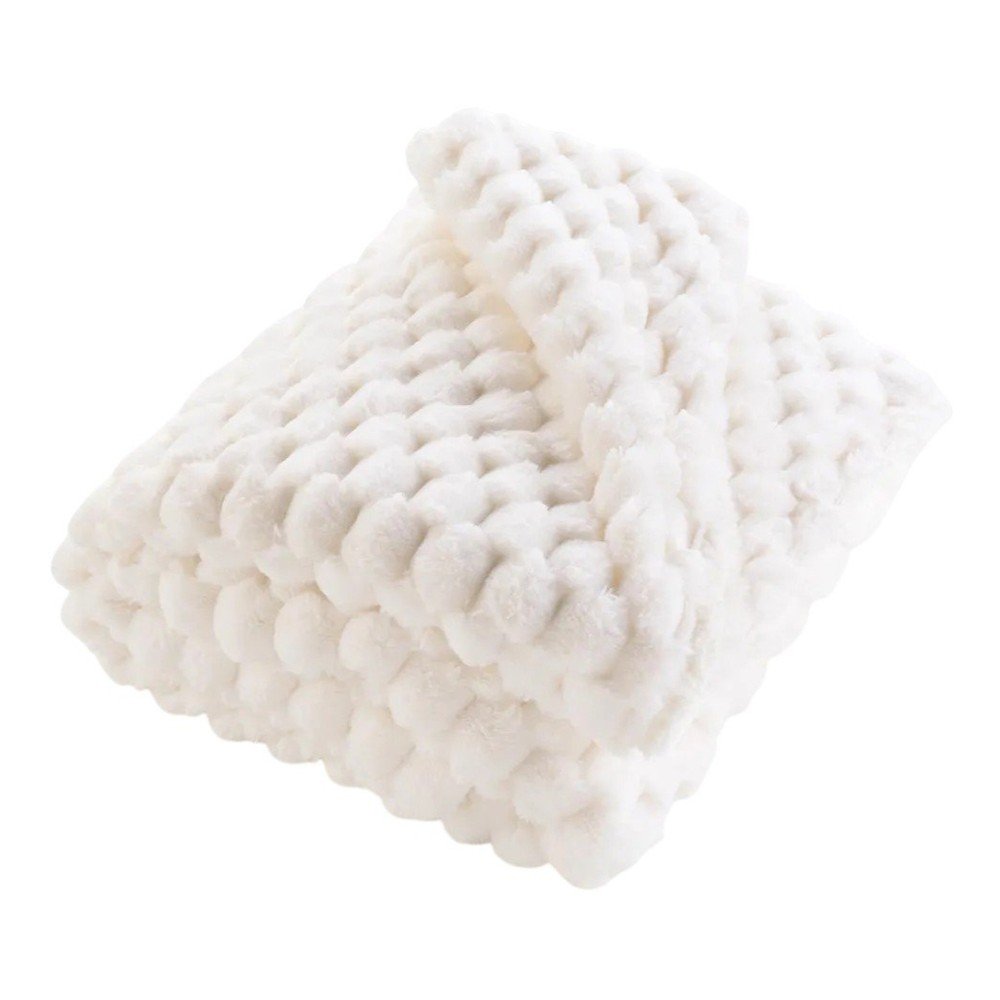 Krémszínű mikroplüss takaró 125x150 cm Frosty – douceur d'intérieur
