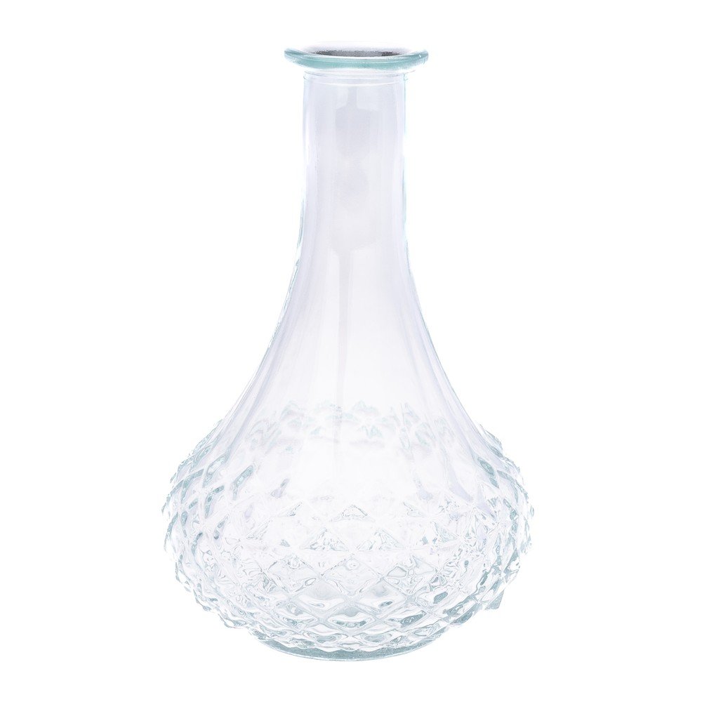 Krémszínű üveg váza (magasság 21 cm) – Dakls