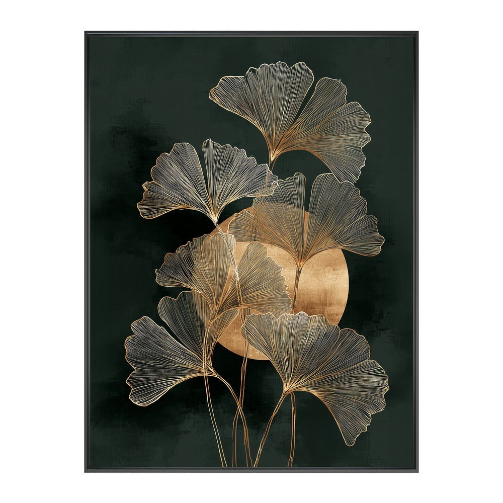 Nyomtatott keretezett kép 60x80 cm Gold Ginkgo – Styler