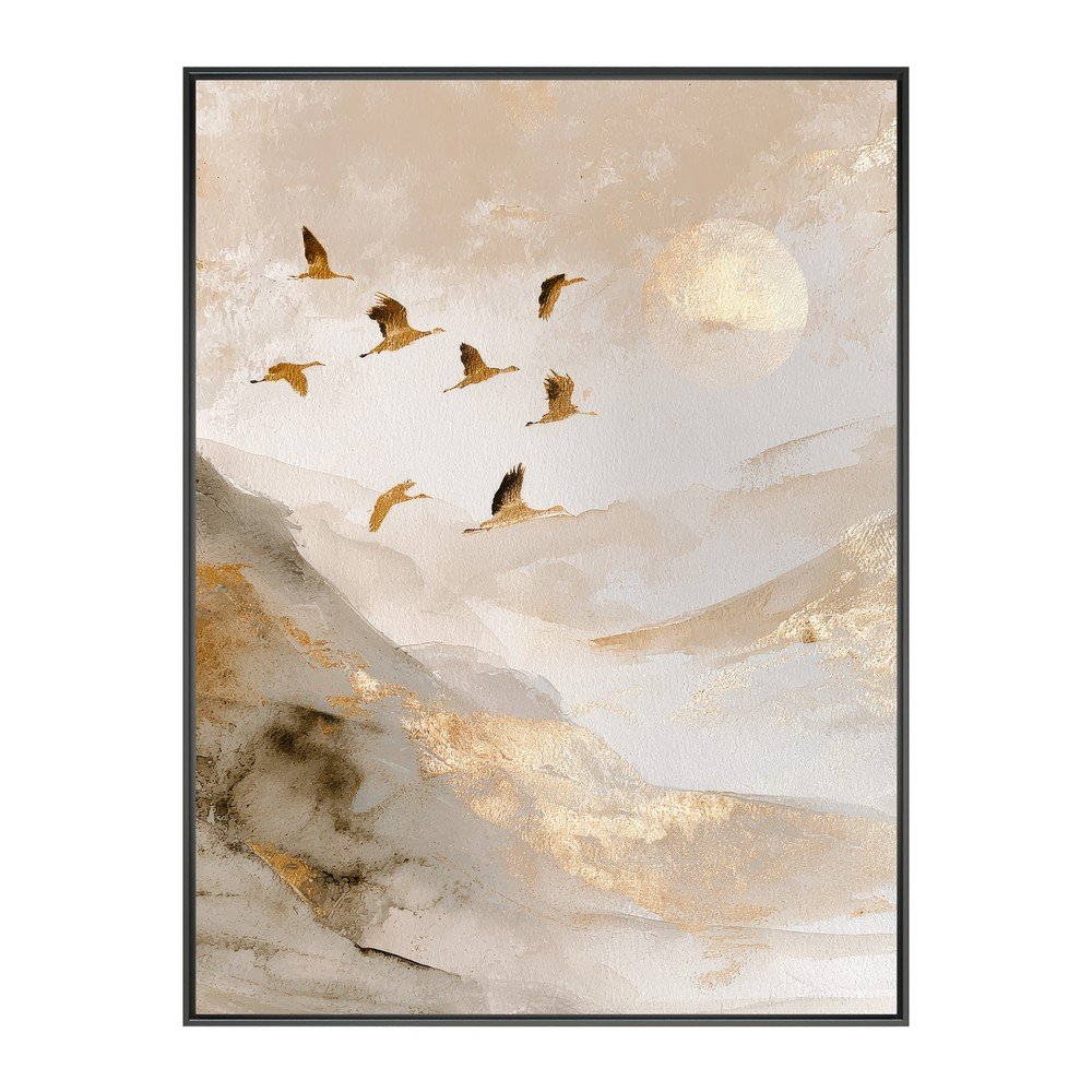 Nyomtatott keretezett kép 60x80 cm Golden Peaks II – Styler