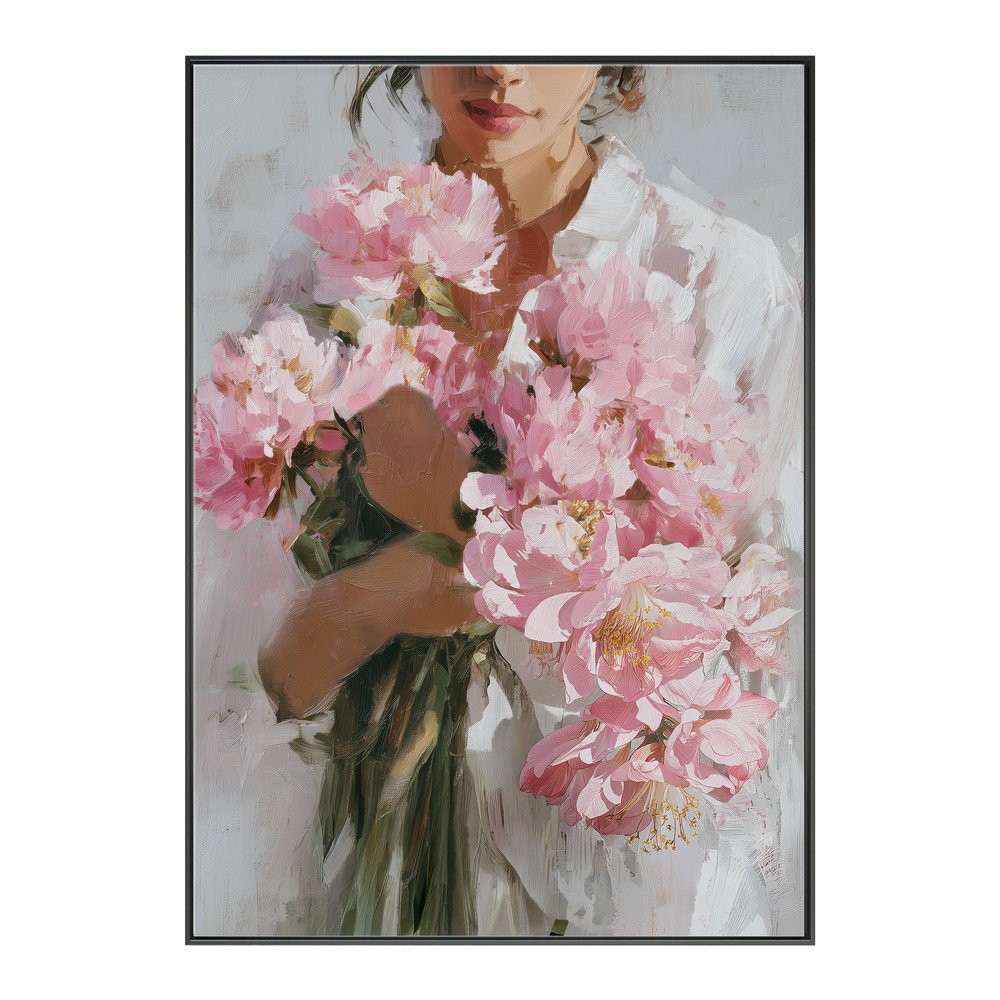 Nyomtatott keretezett-vászon kép 70x100 cm Floral Embrace – Styler