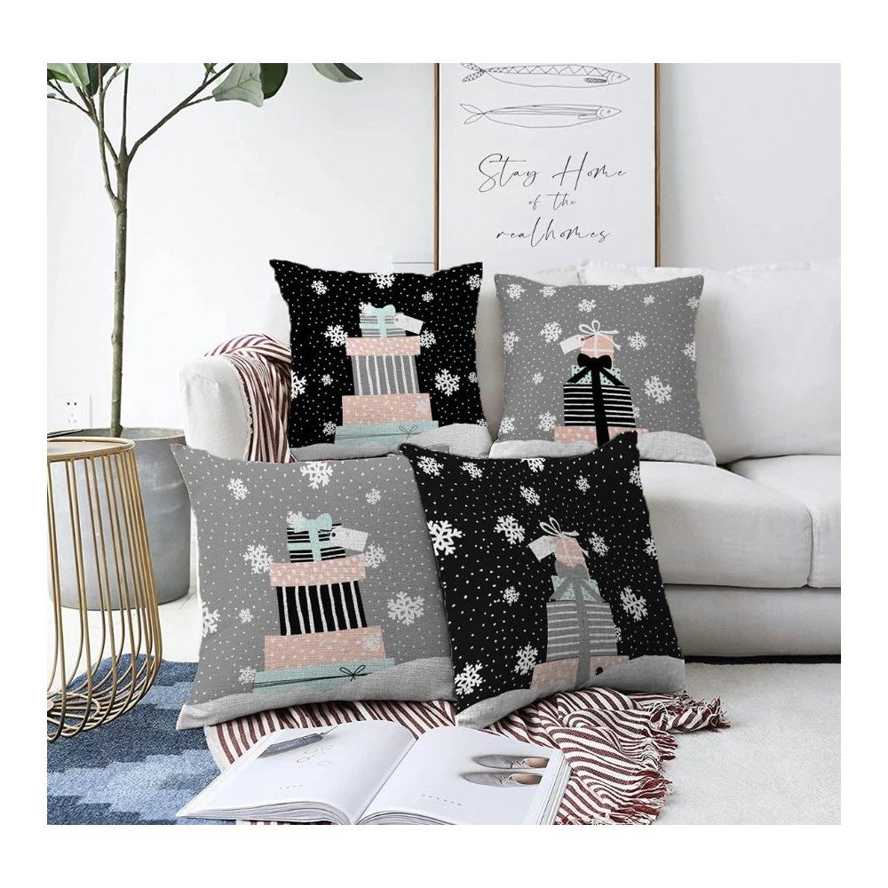Párnahuzat szett 4 db-os karácsonyi mintával 43x43 cm Merry Christmas – Mila Home