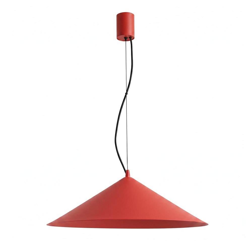 Piros fém LED függőlámpa ø 50 cm FINT – Thoro