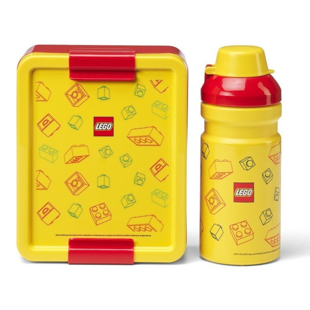 Sárga műanyag gyerek uzsonnás doboz szett 2 db-os Brick – LEGO®