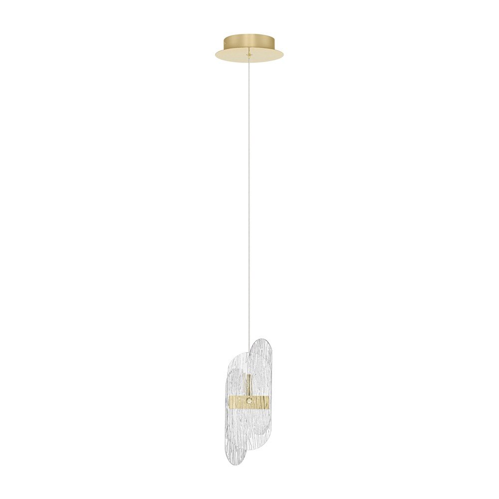 Sárgaréz színű fém LED dimmelhető függőlámpa üveg búrával ø 14 cm Lucien – Nova Luce