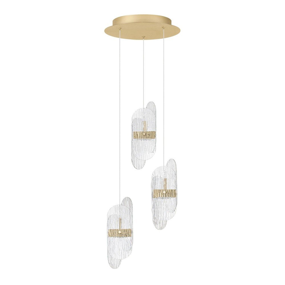 Sárgaréz színű fém LED dimmelhető függőlámpa üveg búrával ø 32 cm Lucien – Nova Luce