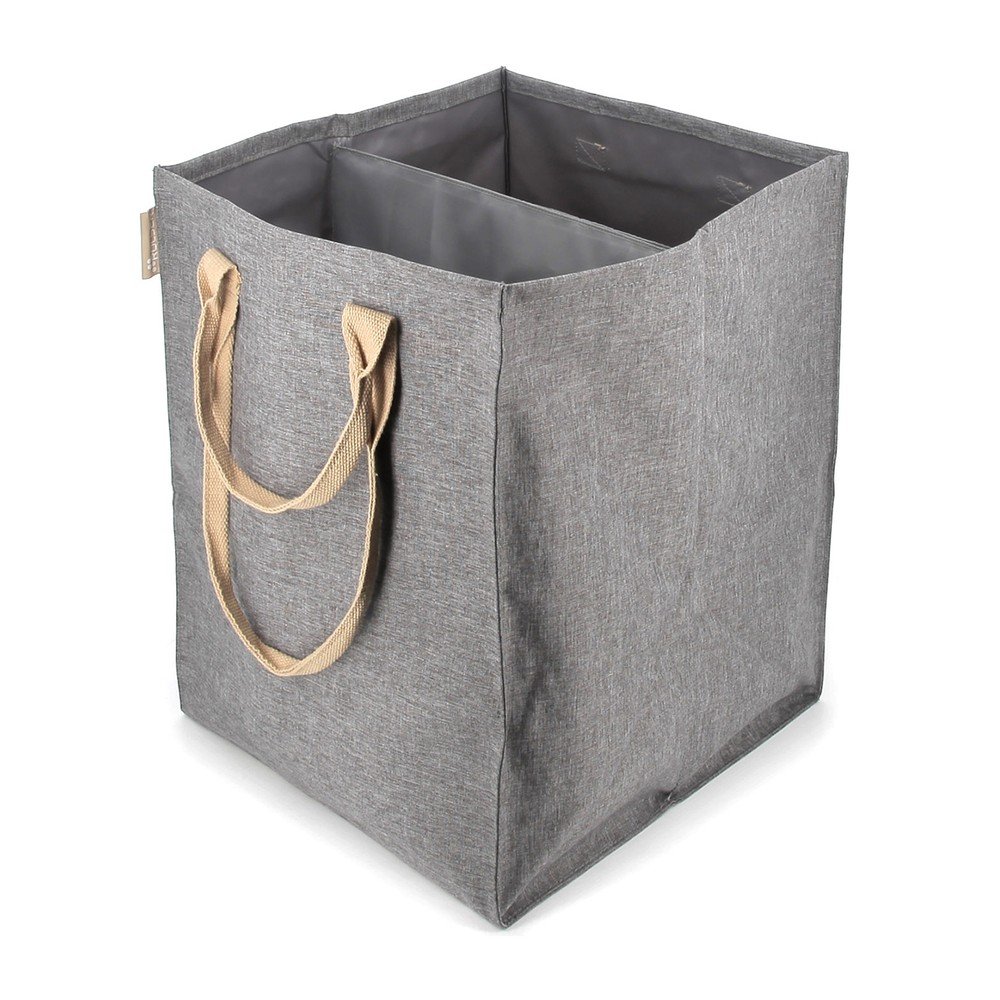 Szürke textil szennyeskosár 71 l Laundry Hub Tweed duplo – Rolser